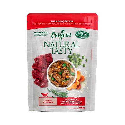 Ração Úmida Origem Natural Tasty Cães Adultos Carne, Arroz e Legumes