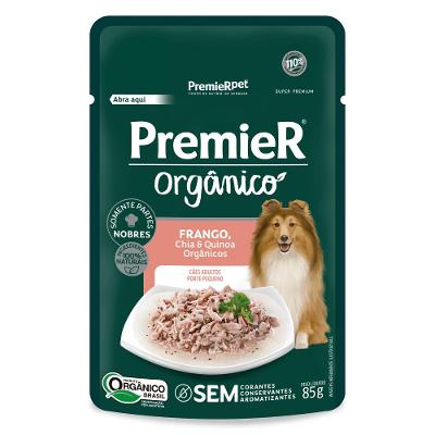 Ração Úmida Premier Orgânico para Cães Adultos Porte Pequeno Frango