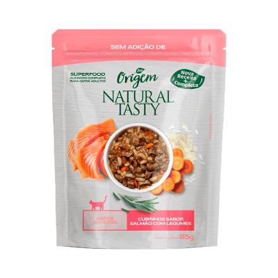 Ração Úmida Origem Natural Tasty Gatos Adultos Salmão com Legumes