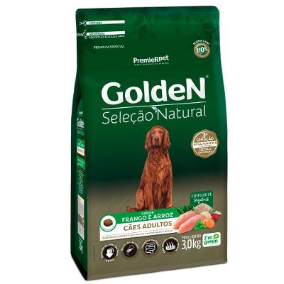 Ração Golden Seleção Natural Cães Adultos Frango e Arroz