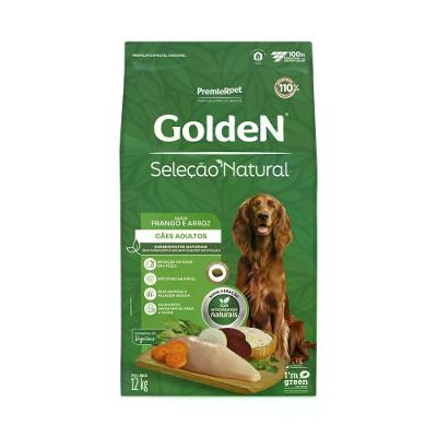 Ração Golden Seleção Natural Cães Adultos Frango e Arroz