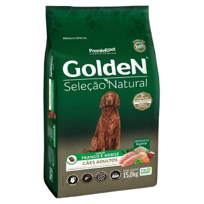Ração Golden Seleção Natural Cães Adultos Frango e Arroz