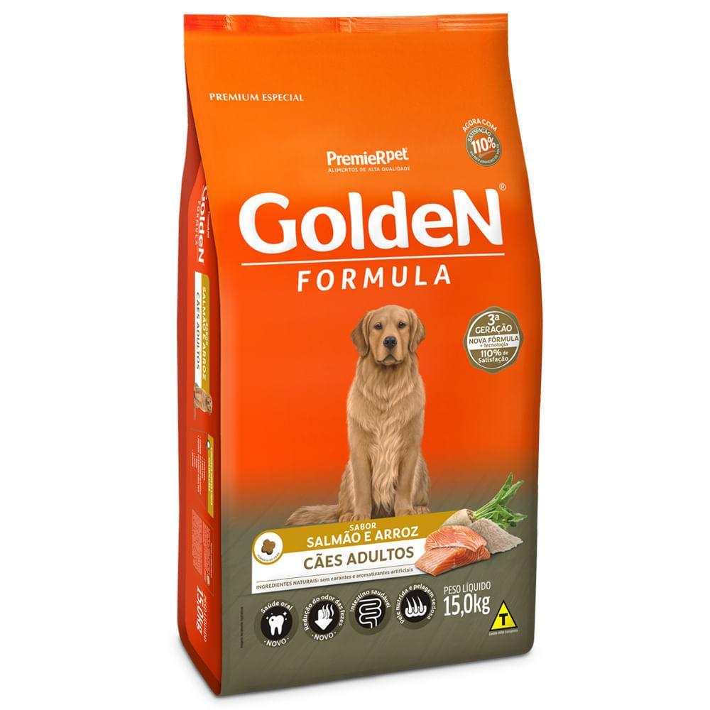 Ração Golden Fórmula Cães Adultos Salmão e Arroz - 1