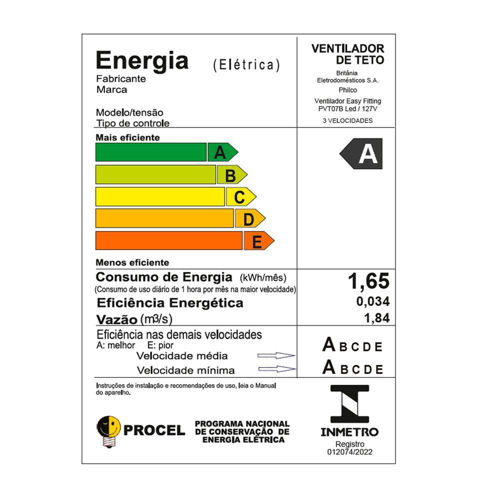 Ventilador de Teto Philco Silencioso 145W Easy Fitting PVT07B - 7