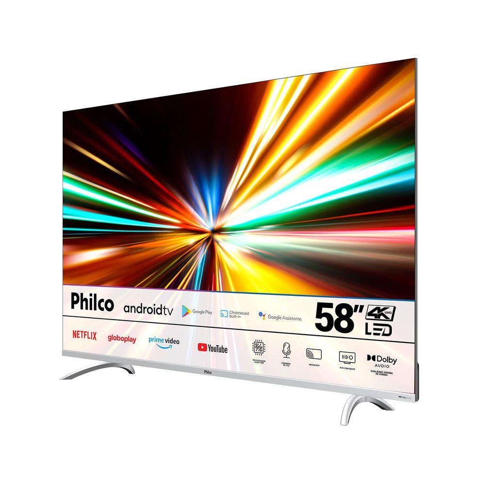 Smart TV 58" Philco LED 4K Android Dolby Áudio PTV58GAGSKSBL - 2