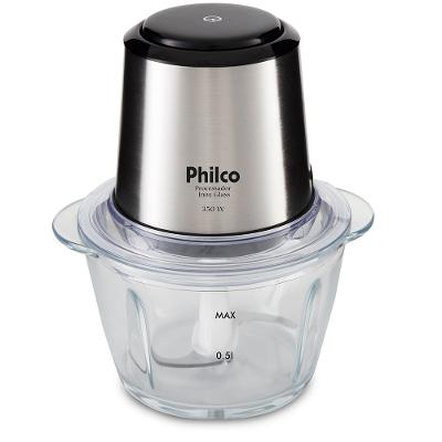 Processador Philco Inox Glass 1,2L 350W Função Pulsar PPS01I