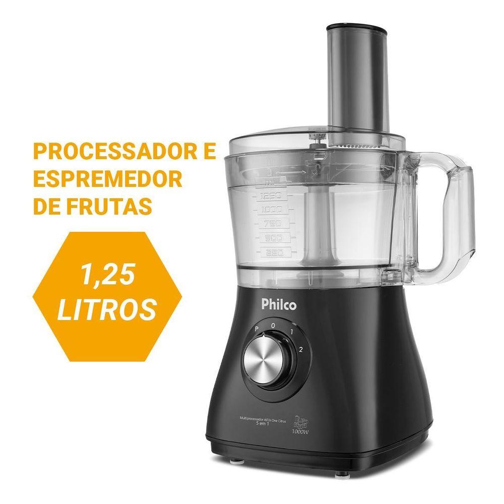Multiprocessador Philco All In One Citrus 1000W 5 em 1 Preto - 4