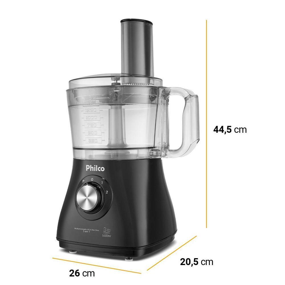 Multiprocessador Philco All In One Citrus 1000W 5 em 1 Preto - 6