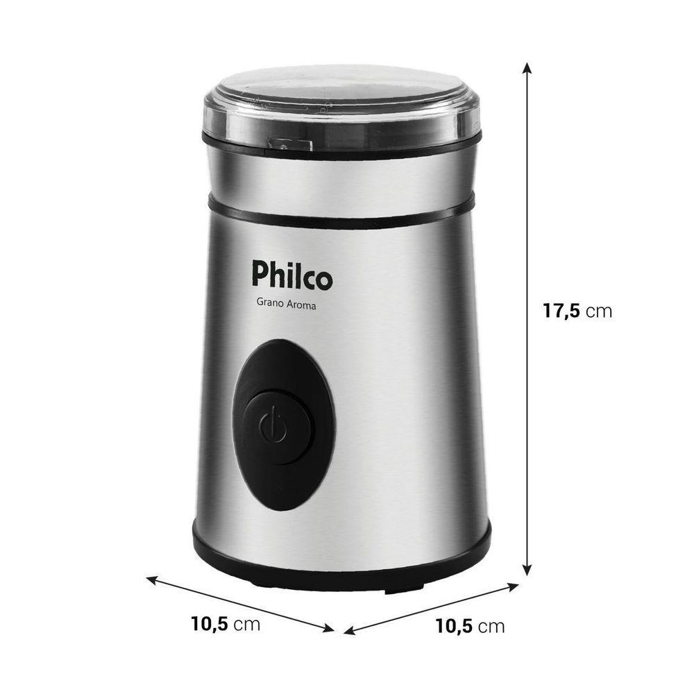 Moedor de Café Philco 50g de grãos 200W Inox Grano Aroma - 4