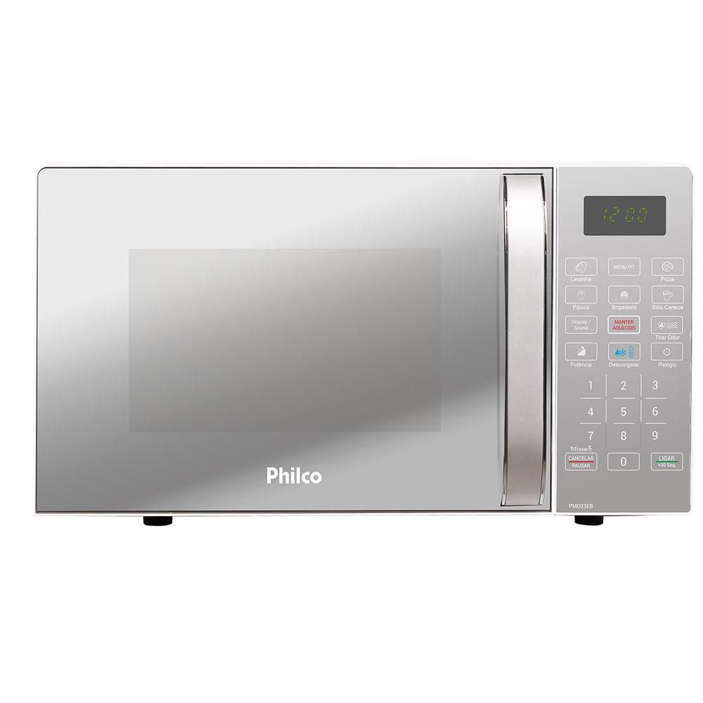 Micro-Ondas 20L Philco Espelhado Limpa Fácil 1100W PMO23EB - 1