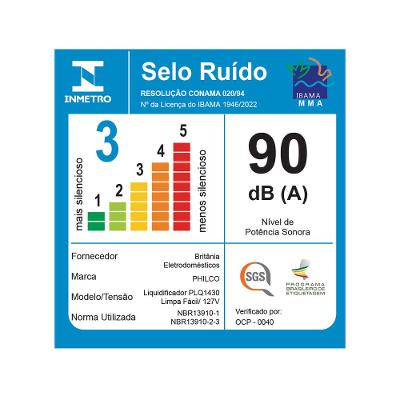Liquidificador Philco PLQ1430P Limpa Fácil Pro Maxx 6 1400W