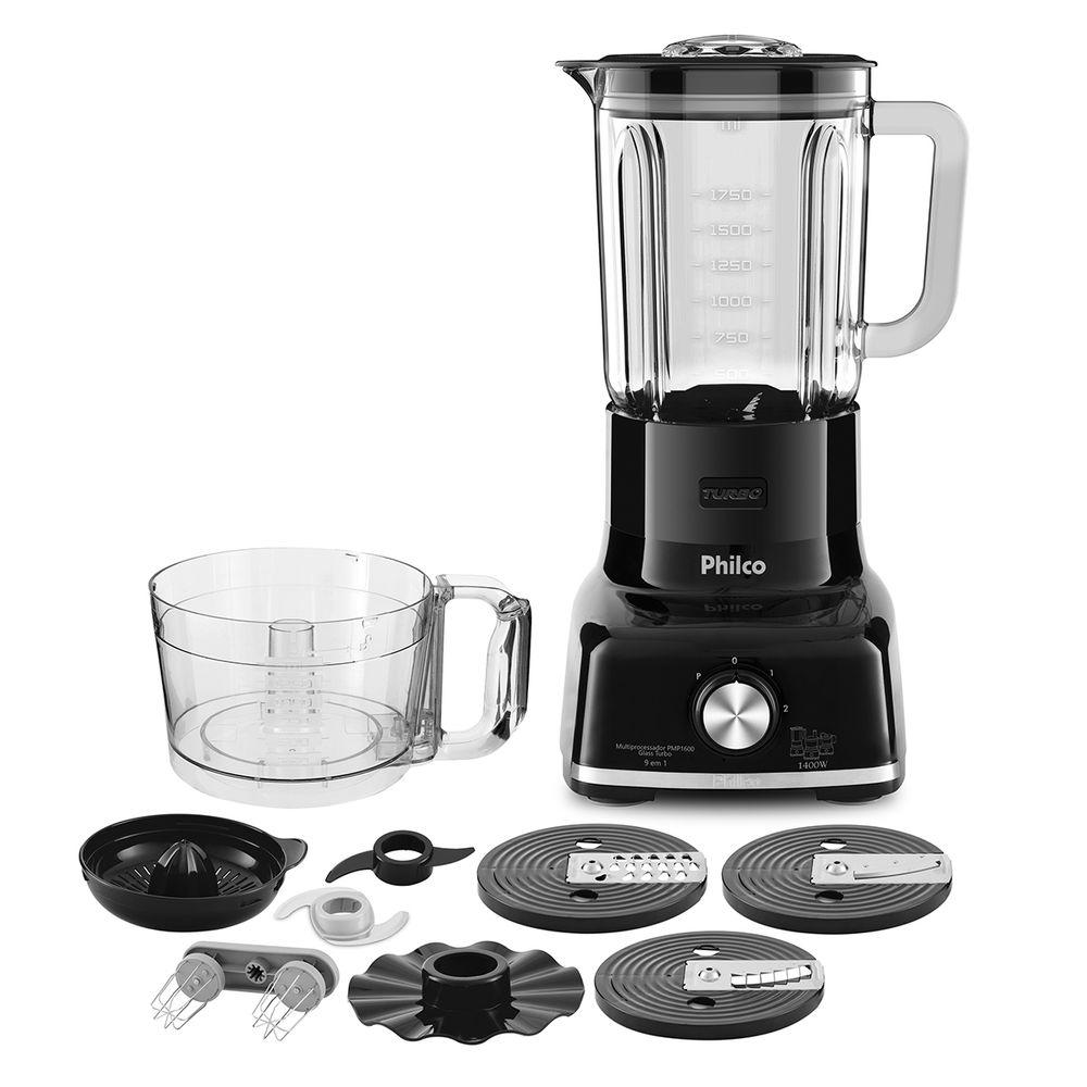 Multiprocessador Philco 9 em 1 1400W PMP1600P Glass Turbo - 2