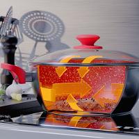 Panela Philco PPH280ACR Redstone com Tampa de Vidro 6,1L - 2