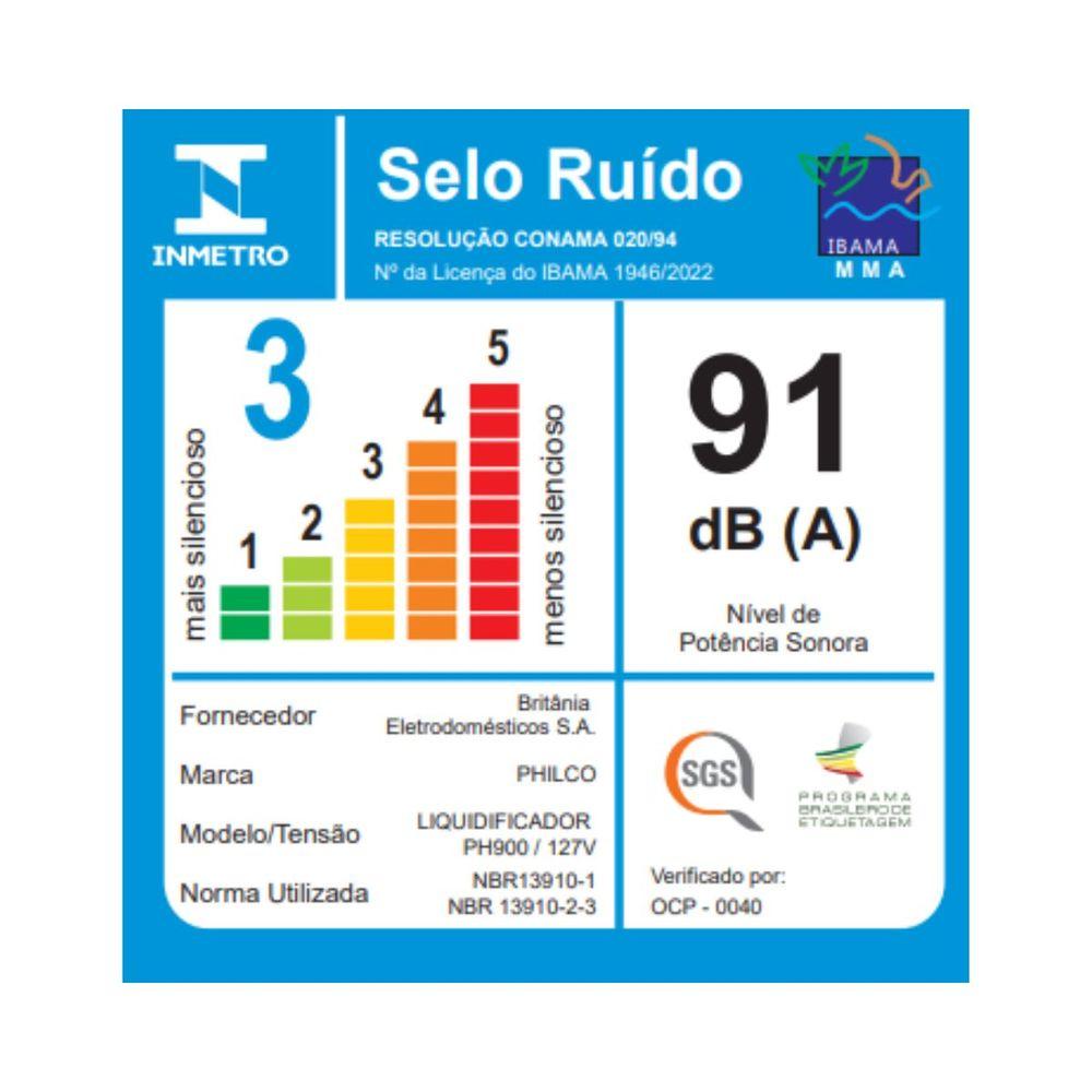 Liquidificador Philco PH900 Preto 1200W - 9