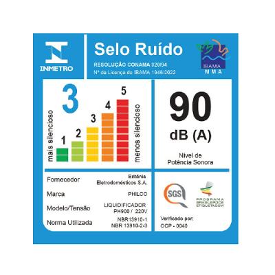 Liquidificador Philco 1200W 3L 12 Velocidades Vermelho PH900