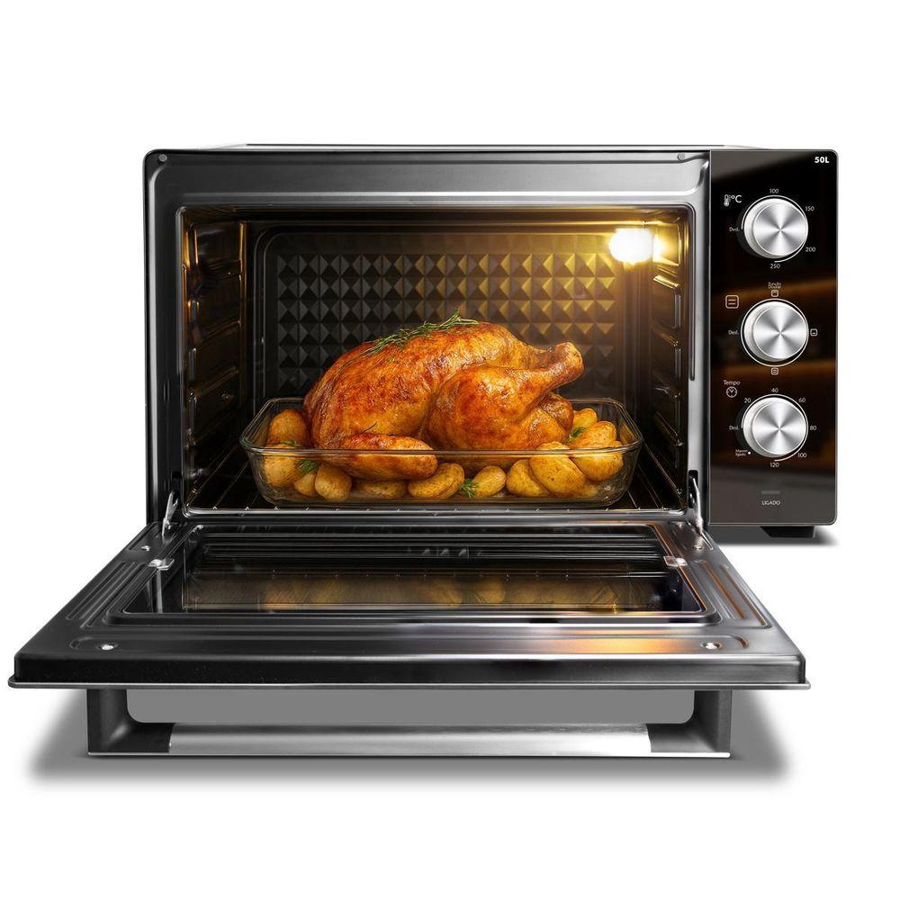 Forno Elétrico Philco 50l Cinza Espelhado Full Glass PFE50PE - 8