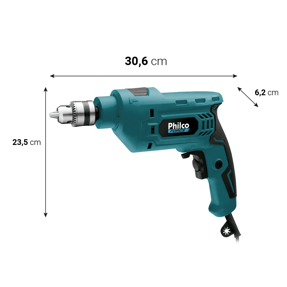 Furadeira Philco Force 650W 2800RPM com Maleta PFU01M - 6