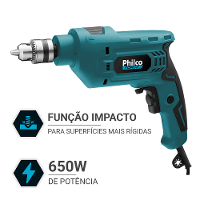 Furadeira Philco Force 650W 2800RPM com Maleta PFU01M - 3