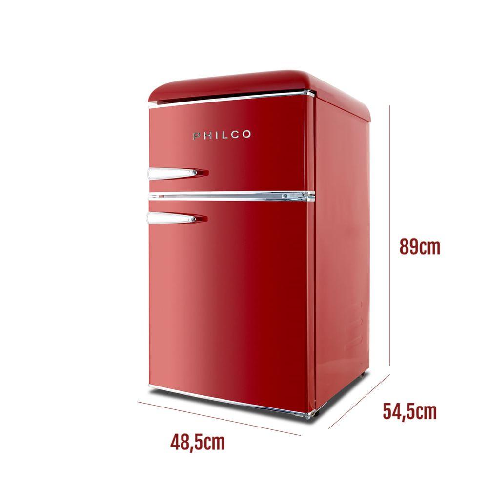 Frigobar Philco 87L Retrô Vermelho PFG100RV - 4