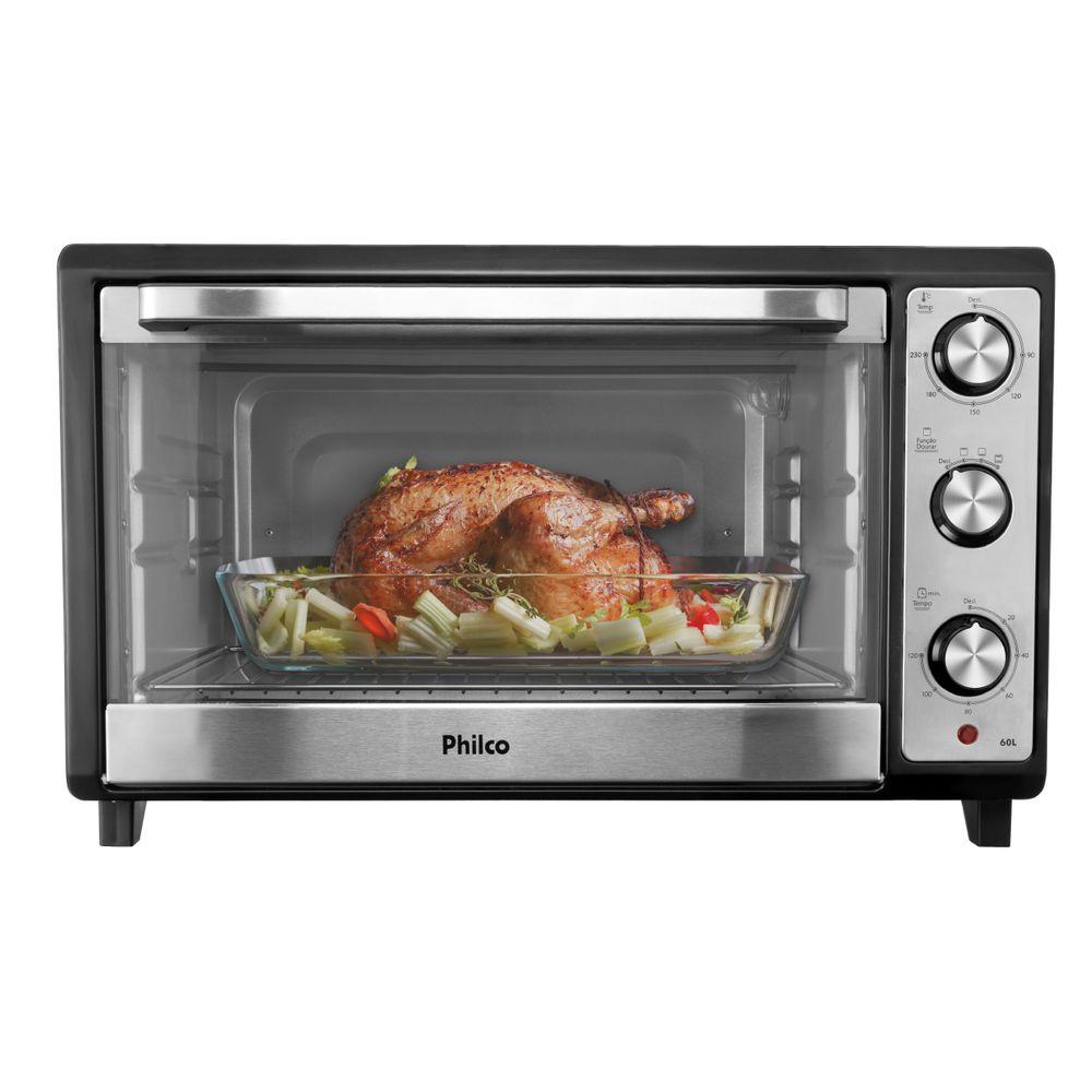 Forno Elétrico Philco 60L Preto Inox 4 Resistências PFE60I - 1