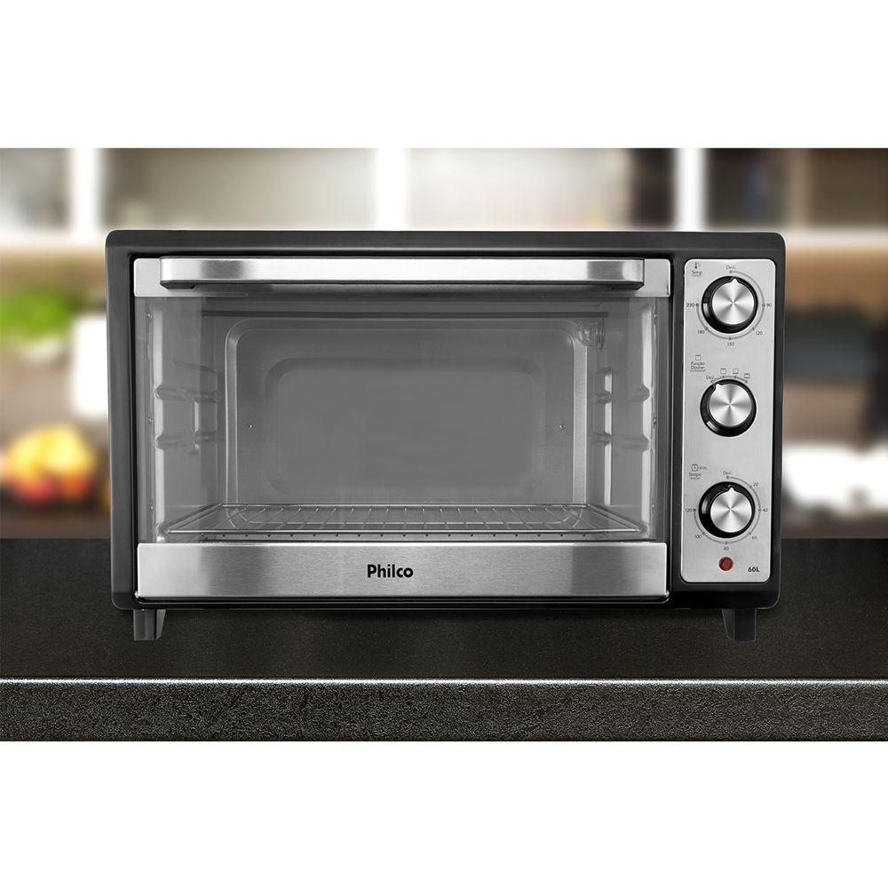Forno Elétrico Philco 60L Preto Inox 4 Resistências PFE60I - 2