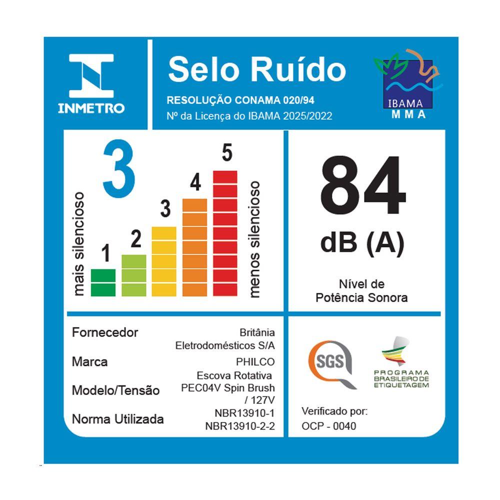 Escova Rotativa Philco Spin Brush PEC04V 1100W - 3
