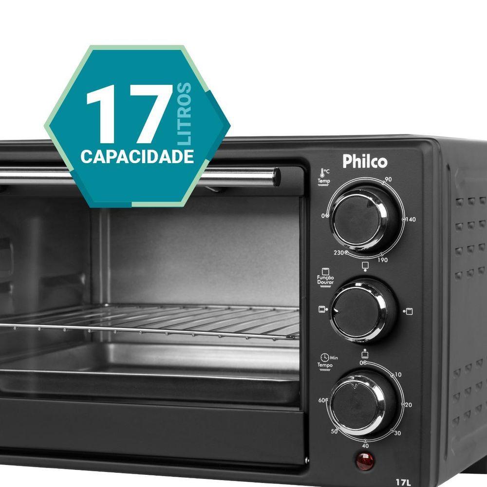 Forno Elétrico Philco 17L Preto 2 Resistências PFE17P - 3