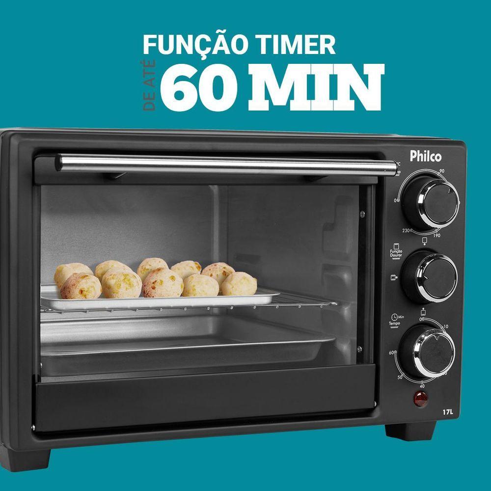 Forno Elétrico Philco 17L Preto 2 Resistências PFE17P - 5