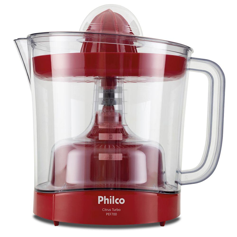 Espremedor de Frutas Philco PEF700V Vermelho 1,5L 70W - 1