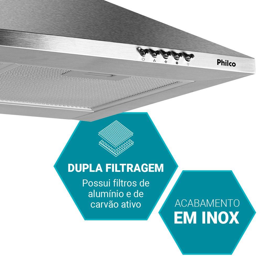 Coifa Pirâmide Philco 2 em 1 60cm Inox PCO62I - 4