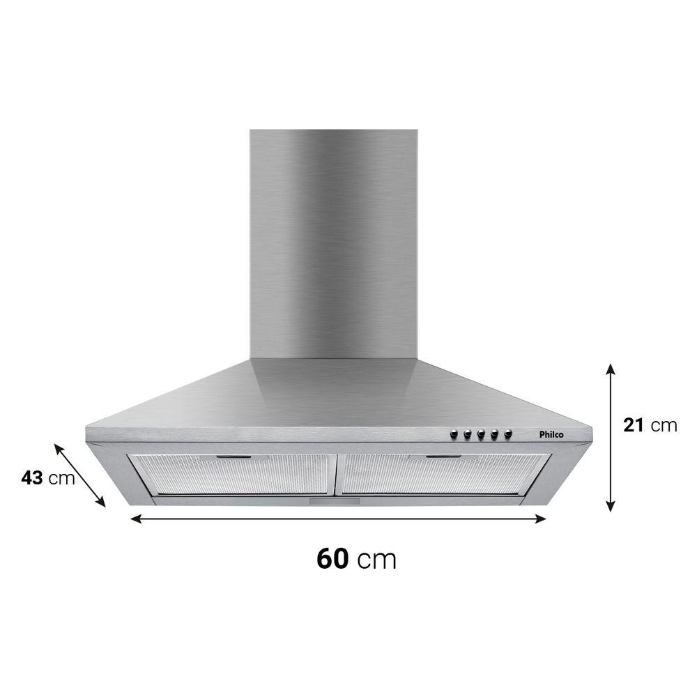 Coifa Pirâmide Philco 2 em 1 60cm Inox PCO62I - 6