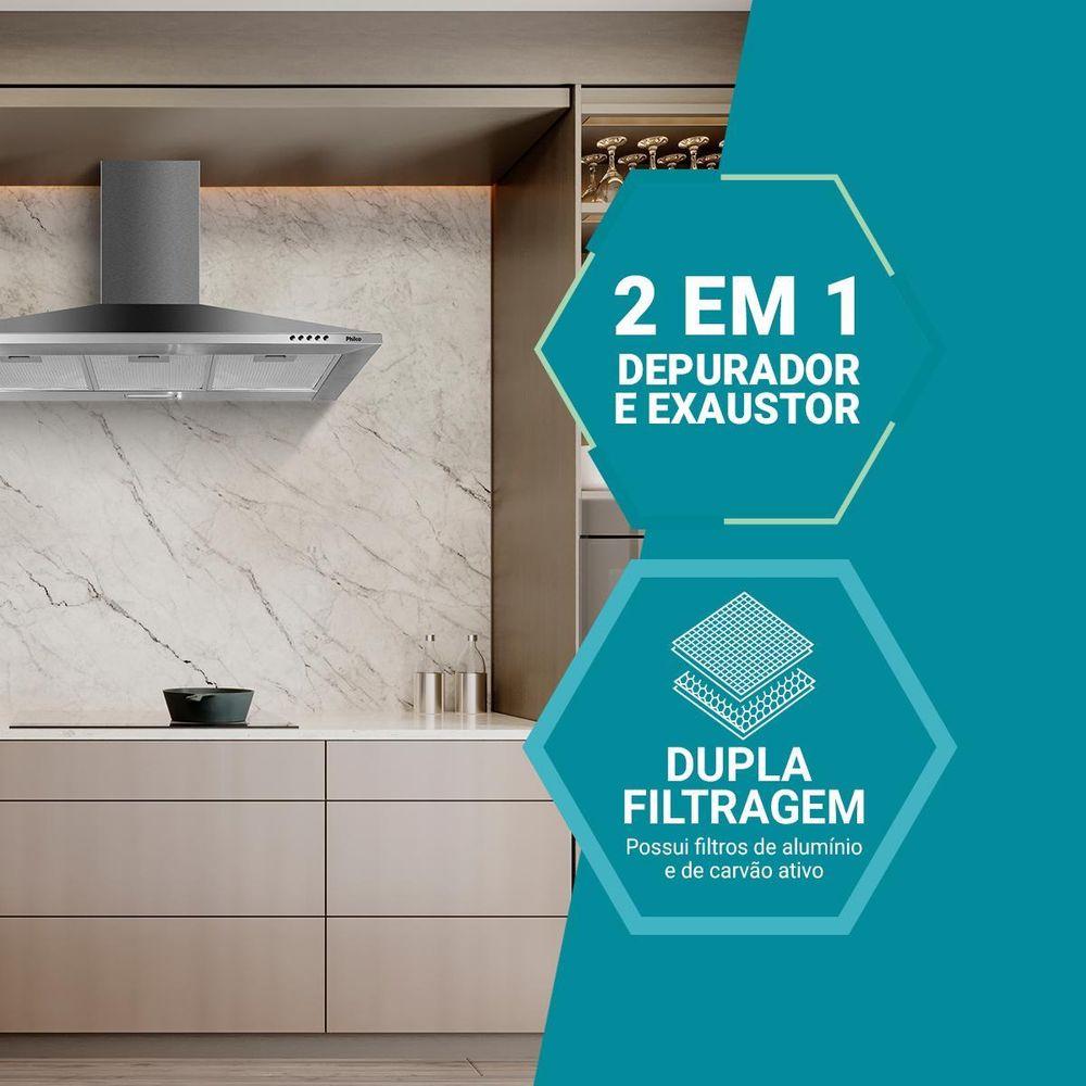 Coifa Pirâmide Philco 2 em 1 90cm Inox PCO92I - 2