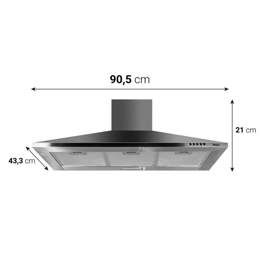 Coifa Pirâmide Philco 2 em 1 90cm Inox PCO92I - 5