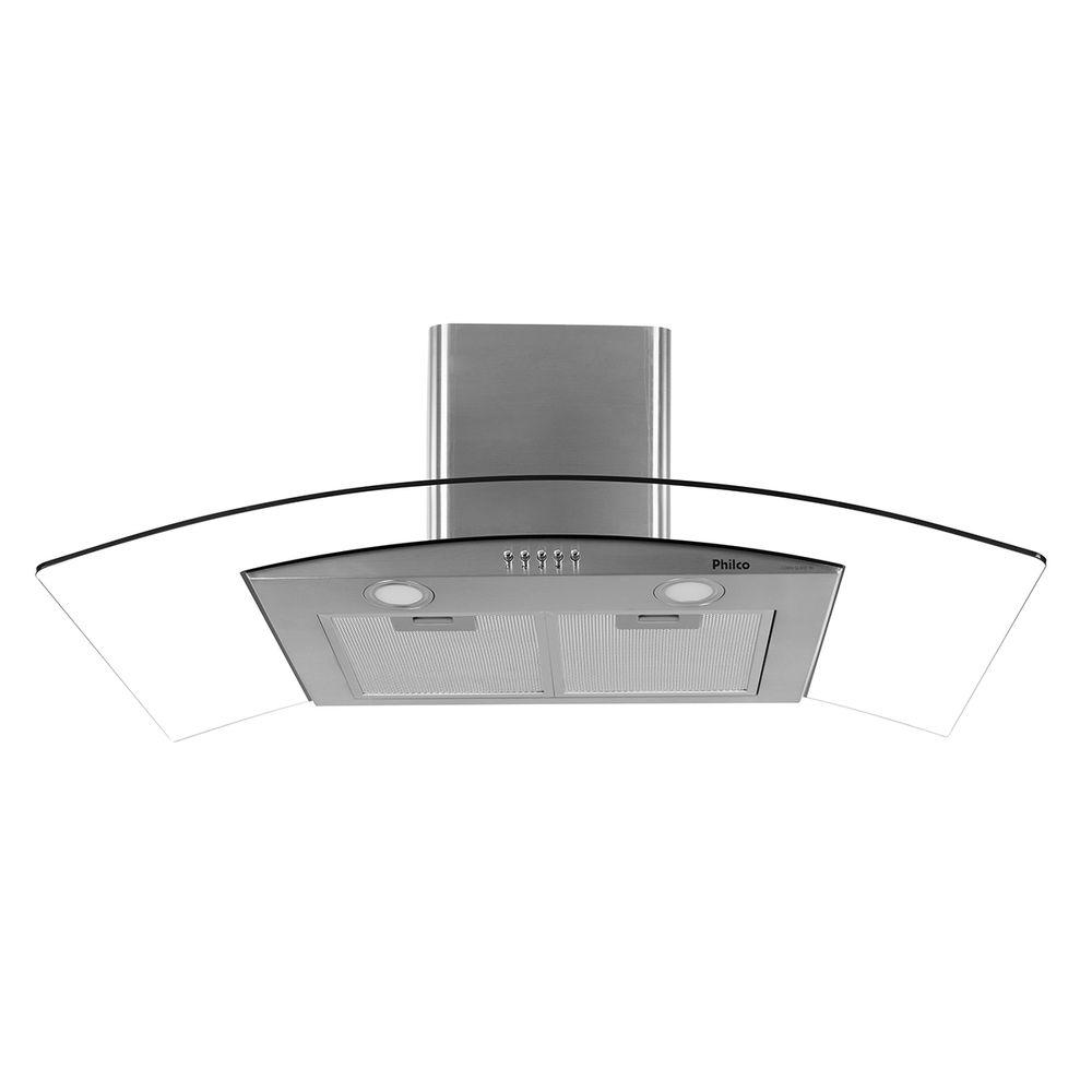 Coifa de Parede Philco Curva 90cm Inox Dupla filtragem PCO90G - 4
