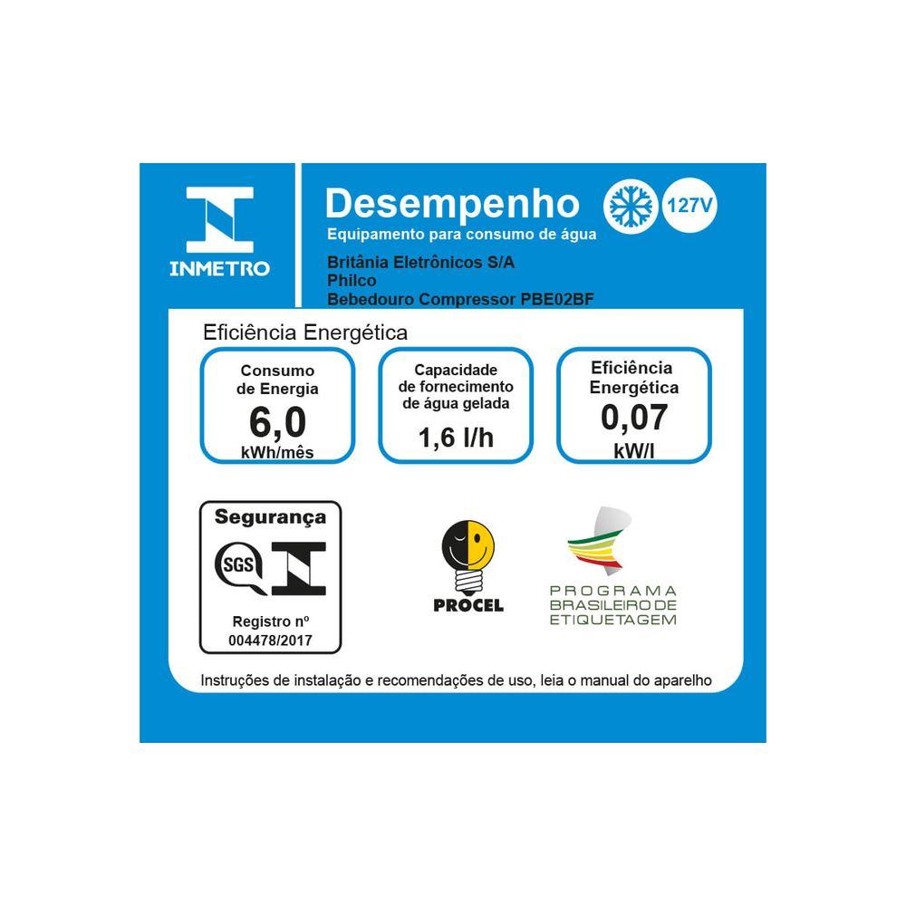 Bebedouro Philco 20L Água Gelada e Natural com Compressor PBE02BF - 5