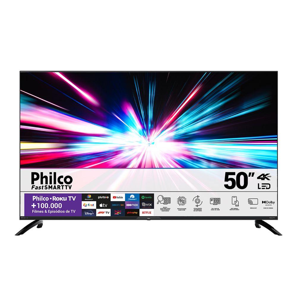 Smart TV 50" Philco LED 4K Roku Dolby Audio PTV50G7ER2CPBL - 1