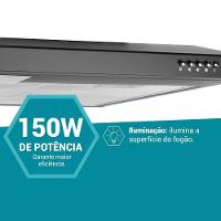 Depurador e Exaustor Philco 80cm Preto 3 Velocidades PDR80P - 3