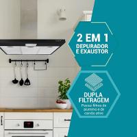 Depurador e Exaustor Philco 80cm Preto 3 Velocidades PDR80P