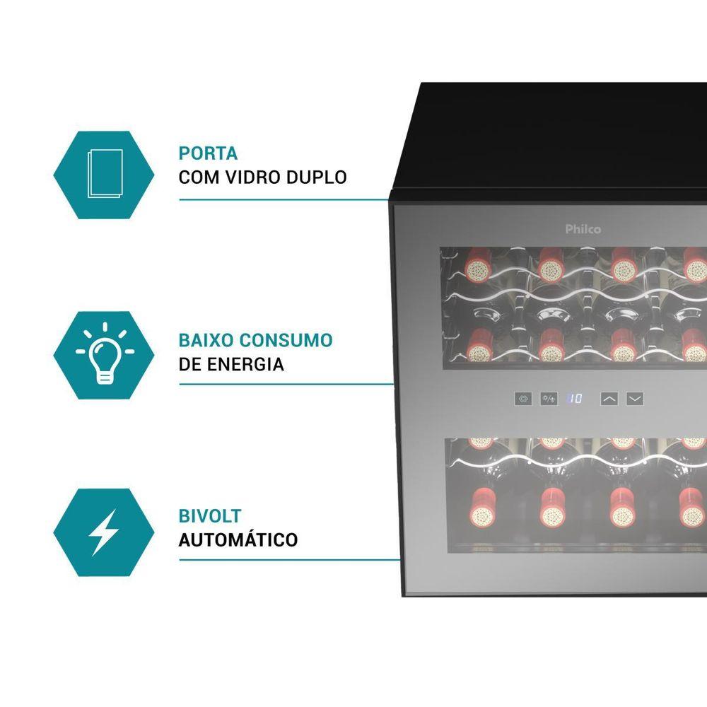 Adega Philco 16 Garrafas Display Digital Bivolt PAD16E - 4