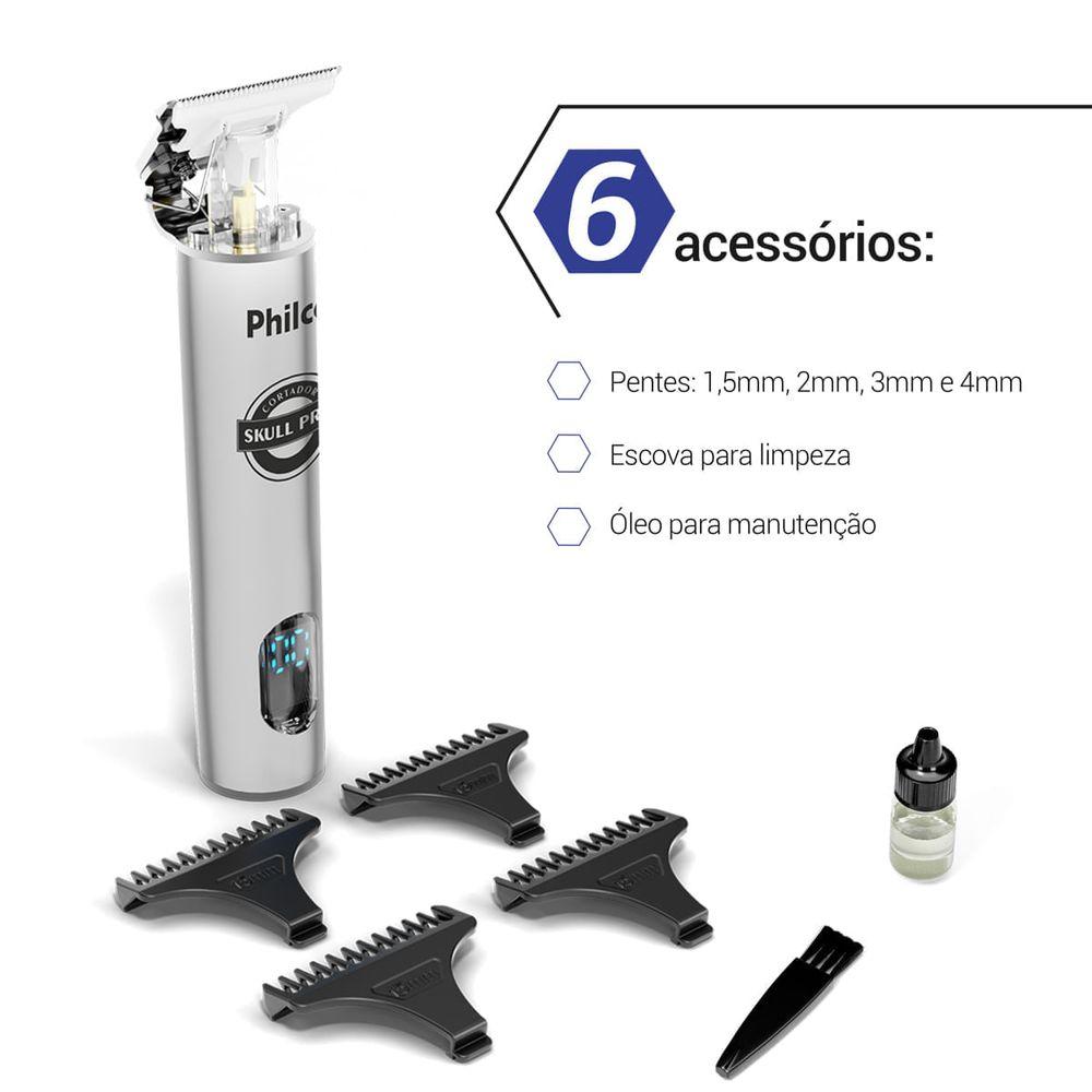 Máquina de Cortar Cabelo Philco Sem fio + Display Led PCRE1 - 4