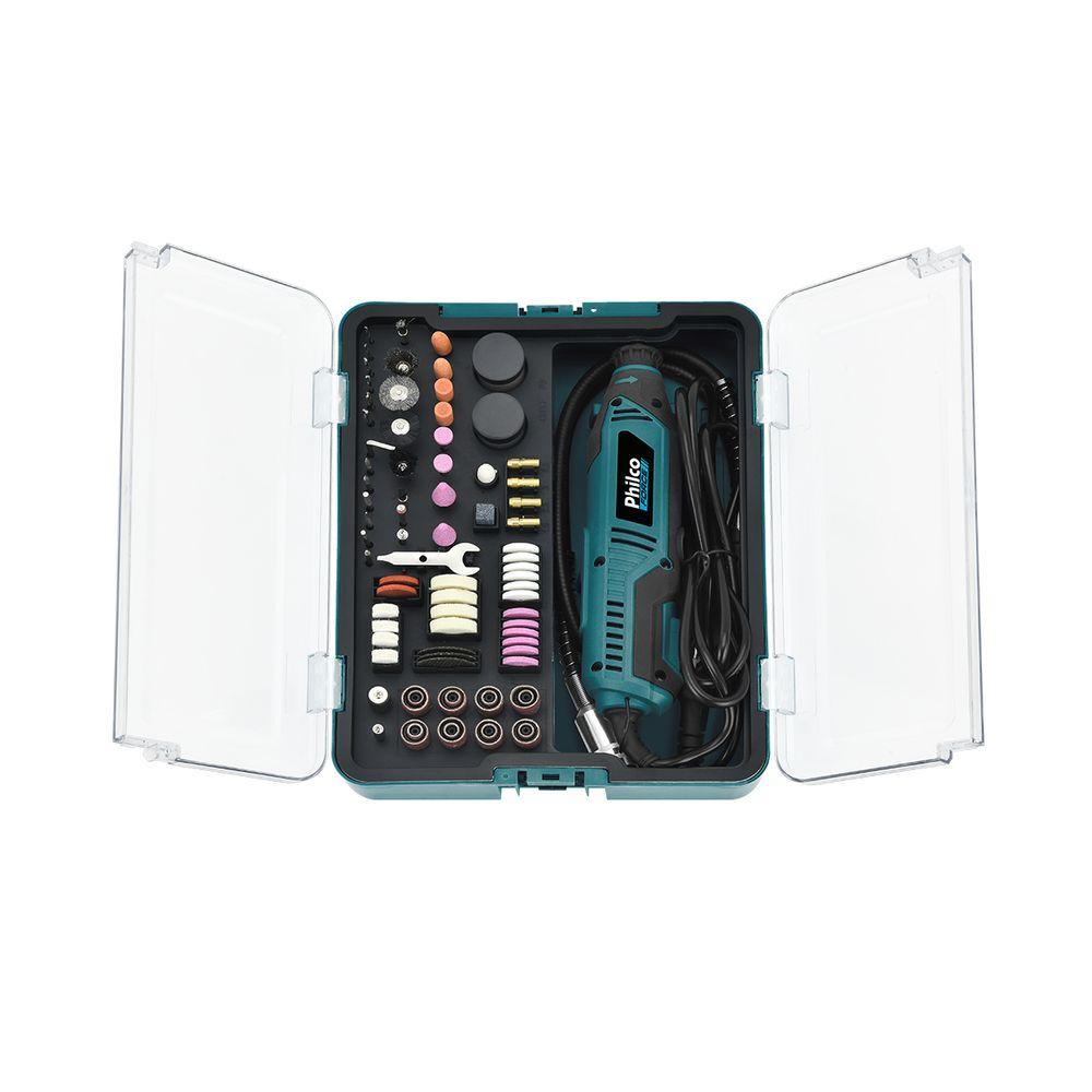 Micro Retifica Philco PRT180 120 Acessórios + Eixo Flexível - 1