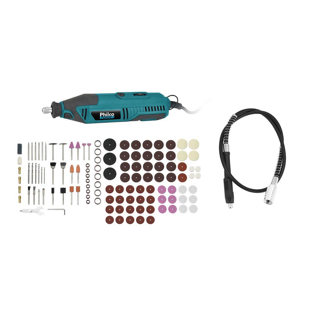 Micro Retifica Philco PRT180 120 Acessórios + Eixo Flexível - 5