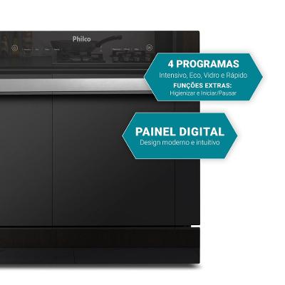 Lava Louças Philco 10 Serviços Preto Espelhado PLL10