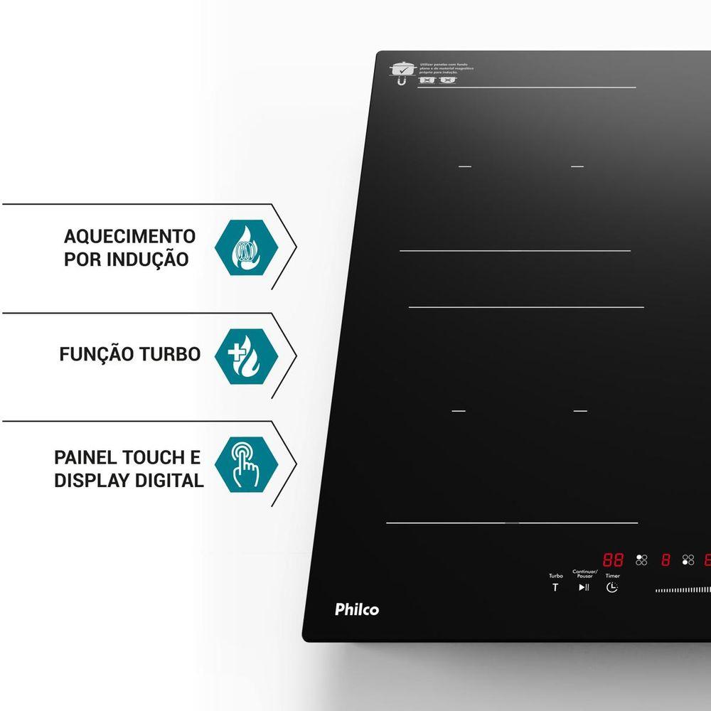 Cooktop de Indução Philco 4 Queimadores Turbo PCTQ1 220V - 5