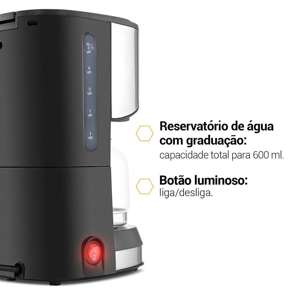 Cafeteira Philco 15 Cafezinhos 550W 600ml PCFE01 - 4