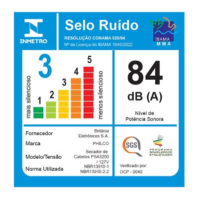 Secador de Cabelo com Íons Tourmaline 2100W Philco PSA3250