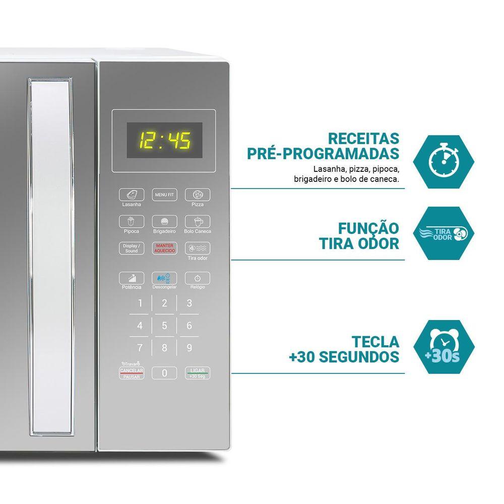 Micro-ondas 25L Philco Receitas Pré-programadas 1100W PM26 - 3