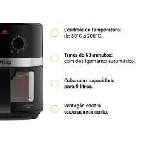 Air Fryer Philco 9L Visor Glass Redstone 1800W PAF90 - 5