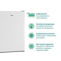 Frigobar Philco 68L Branco 5 Níveis de ajustes PFGE01