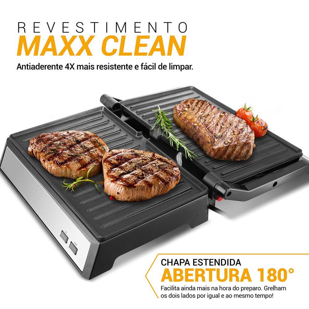 Grill Philco 2 em 1 PGR32 Chapa com Abertura 180° - 5